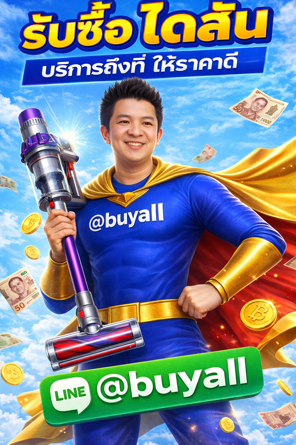 โปสเตอร์รับซื้อไดสัน Ta.co.th LINE @buyall